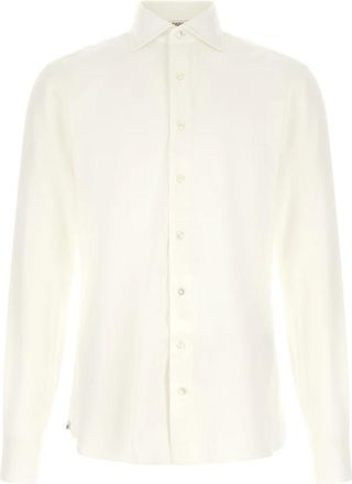 Borriello Marechiaro Shirt - Heren - Zakelijke Overhemden - Wit - 5XL - Katoen - Overhemden