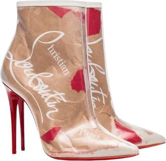 Christian Louboutin Limited Edition PVC Heeled Boots Size 39.5