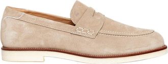 Hogan Beige Suede Moccasins