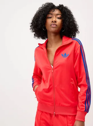 adidas Womens Mock-neck knit track jacket