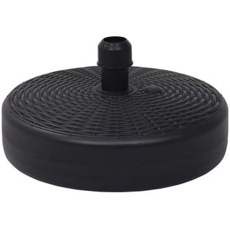 vidaXL Base De Sombrilla Rellenable Con Arena/agua Negro 24 L Vidaxl
