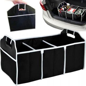 OEM Bolsa Organizadora Para El Maletero Del Coche, Compacta Y Port&aacute;til, Con Dise&ntilde;o De Tres Compartimentos, Plegable Y Que Ahorra Espacio