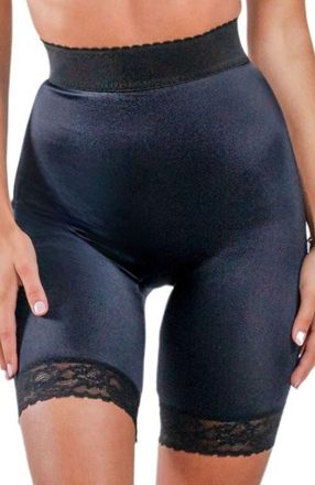 Rago High Waist Mid Thigh Short in Black at Nordstrom, Size 56