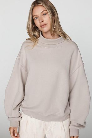 A Gold E Jenning 100% Cotton Mock-Neck Sweater