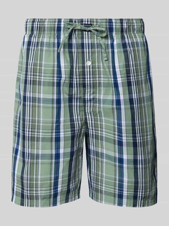 Christian Berg Regular Fit Pyjama-Shorts mit Logo-Patch in Schilf, Gr&ouml;&szlig;e XXL