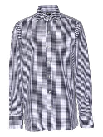 Tom Ford cotton check shirt - Blu