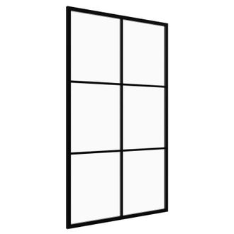 Vente-Unique Vente-unique - Parete da doccia walk-in serigrafata Nero opaco 120 x 200 cm - ventanita