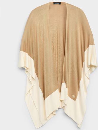 Lauren Ralph Lauren Womens Neutral colour block shawl