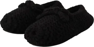 Dolce & Gabbana Womens Wool Knit Ballerina Black