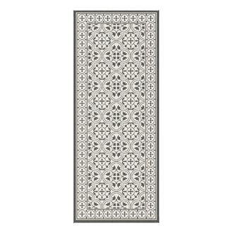 AFK Living Alfombra de pasillo interior y exterior gris 80 x 200 cm