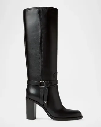 Fendi Leather Knee-High Boots