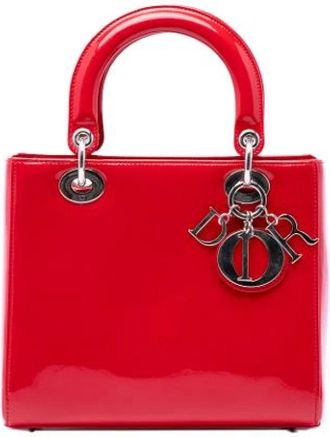 Dior Pre-owned Lady Dior - Dames - Vintage Handtas - Rood - ONE Size - Leer - Vintage