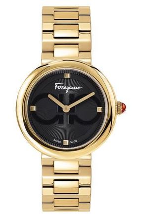 Ferragamo Salvatore Ferragamo Chic Bracelet Watch, 32mm in Black at Nordstrom Rack