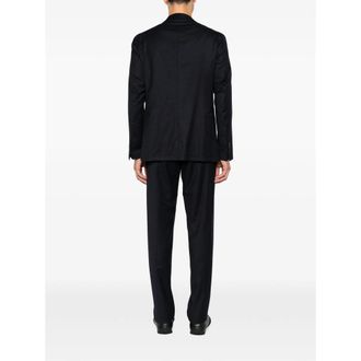 Tagliatore Virgin Wool Blend Pant Suit - Navy