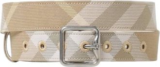 Burberry Checkered Pattern Belt, Size Medium