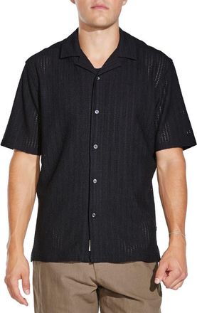 Civil Society Relaxed Fit Short Sleeve Button-Up Resort Shirt in Black at Nordstrom Rack, Size Xx-Large
