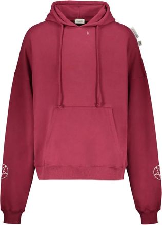 Isabella 1985 Felpa in cotone con cappuccio e stampa - Rosso