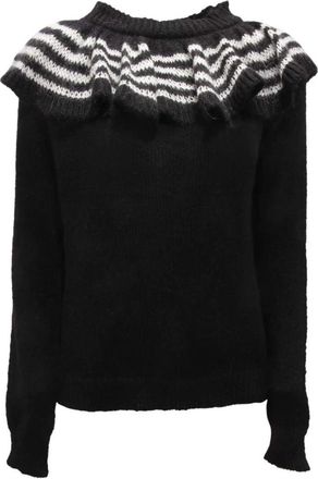 Kocca Round-neck Knitwear, female, Black, M, Wool Blend Jumper Niksala Style