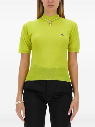 Vivienne Westwood Polo con ricamo Orb - Verde