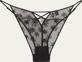 Kiki De Montparnasse All Over Lace Cheeky Low-Rise Briefs