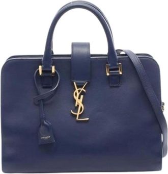 Saint Laurent Pre-owned Handbags, female, Blue, Size: ONE SIZE Pre-owned Vintage Handbag