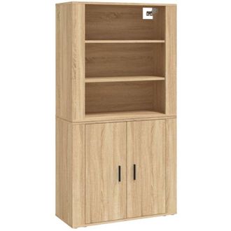vidaXL Vidaxl - Aparador Alto Madera Contrachapada Color Roble