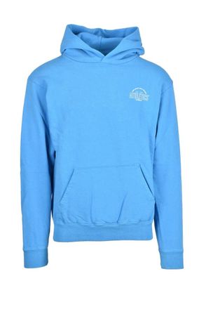 Sporty & Rich Light Blue Hooded Cotton Sweatshirt