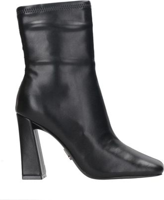 Steve Madden Zwarte Faux Leren Laarzen met Rits - Dames - Laarzen met Hak - Zwart - 38 EU - Leer - Schoenen