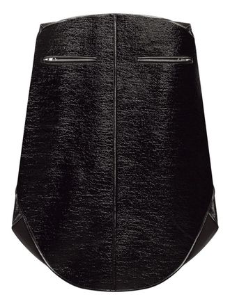 Courrèges Black High-Waisted Skirt With Glossy Effect