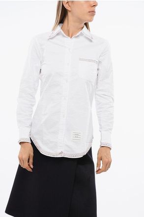 Thom Browne Oxford Cotton Shirt with Embroidery size 38