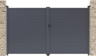 Habitat et Jardin Habitat Et Jardin - Cancello in alluminio Marc - 299,5 x 180,9 cm - Grigio