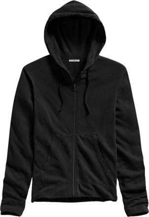 James Perse Vintage French Terry Rits Hoodie - Heren - Sweatshirts & Hoodies - Zwart - Maat: XS Katoen