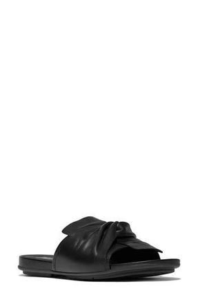 FitFlop Gracie Soft Twist Slide Sandal in All Black at Nordstrom Rack, Size 10