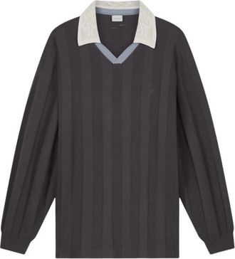 Filling Pieces Knit Football Jersey - Heren - Polos - Grijs - M - Polyester - Tops
