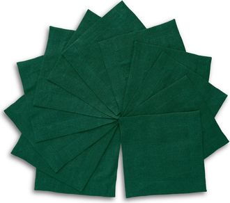 Solino Home Linen Cocktail Napkins Set of 12, 6 x 6 Inch for Dining Table, Holiday and Everyday Table Decor - Sonoma in Green at Nordstrom, Size Small