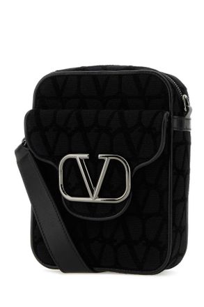 Valentino Garavani Mens Toile Iconographe Loc&atilde;&sup2; Crossbody Bag Nero Borse A Tracolla