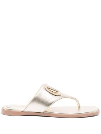 Valentino Garavani Vlogo Cut-Out Leather Sandals