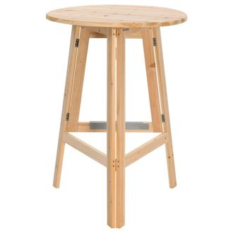 vidaXL Mesa De Bar Plegable De Madera De Abeto 78 Cm Vidaxl