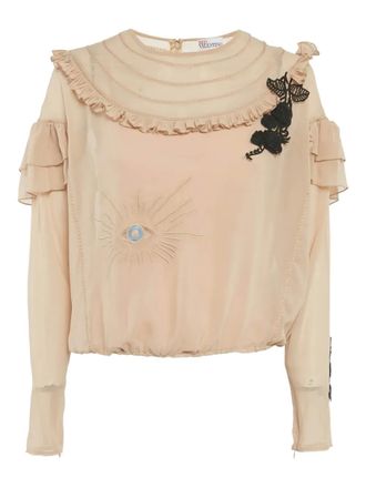 Valentino embroidery blouse - Neutrals