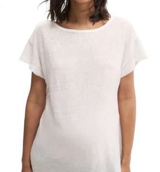 Hatch Everyday Linen Tee - Maternity In White