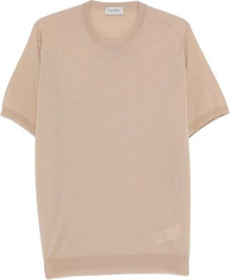 John Smedley Namaste crew-neck T-shirt - Beige