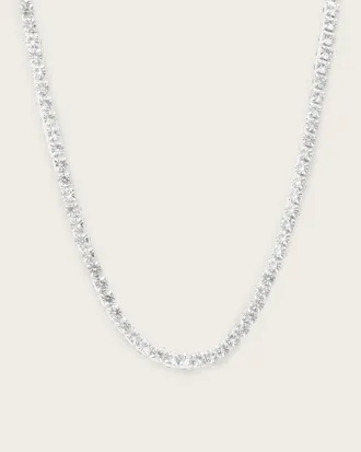 AllSaints Gia Crystal Chain Necklace