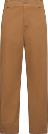 Moncler Moncler Cotton Blend Gabardine Pants, Men, Brown, Size: 46