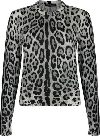 Dolce & Gabbana Truien & Vesten, Dames, Grijs, L, Stijlvolle Sweaters Collectie