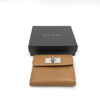 Gucci Brown Leather Womens Wallet (Pre-Owned)