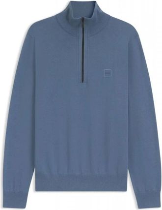 HUGO BOSS Kanobix S - Heren - Coltruien - Blauw - L - Katoen - Truien & Vesten