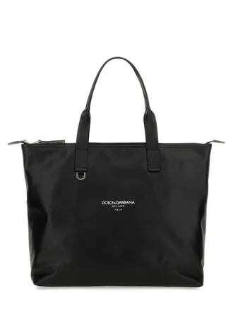 Dolce & Gabbana Mens Medium Shopping Bag Black Calf Handbags Hand