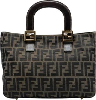 Fendi Pre-owned Canvas Tote - Dames - Vintage Shopper - Bruin - ONE Size - Vintage