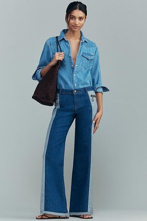 Pilcro Rider High-Rise Kick Flare Jeans by Pilcro