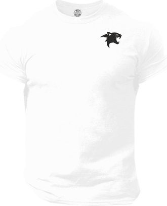 Generic Jaguar T Shirt Pocket Iron Heaven Gym Clothing Bodybuilding Training Workout Exercise Boxing MMA Top (UK, Alpha, XL, Regular, Regular, White)